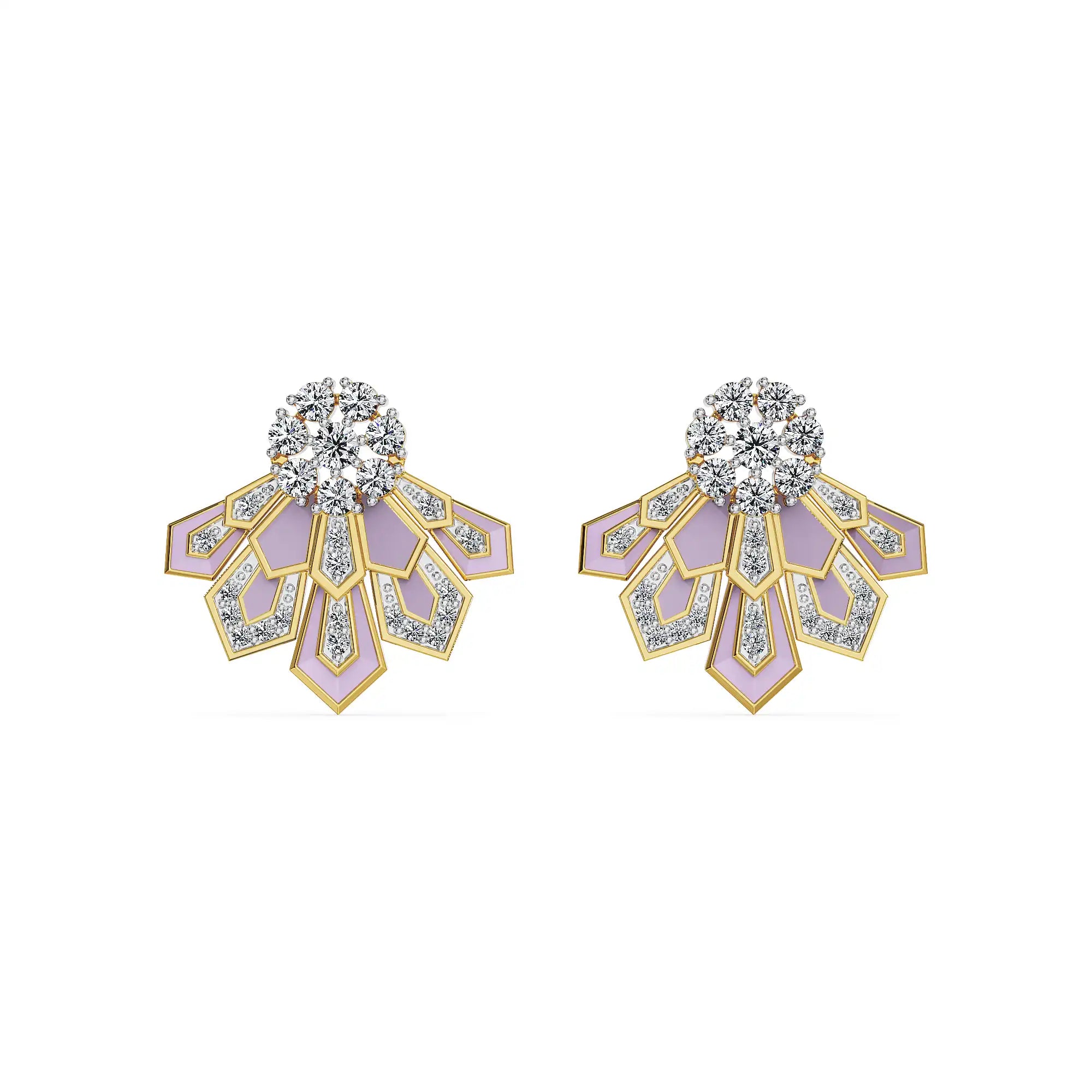Lavender Cascade Lab Grown Diamond Earrings_in-stock