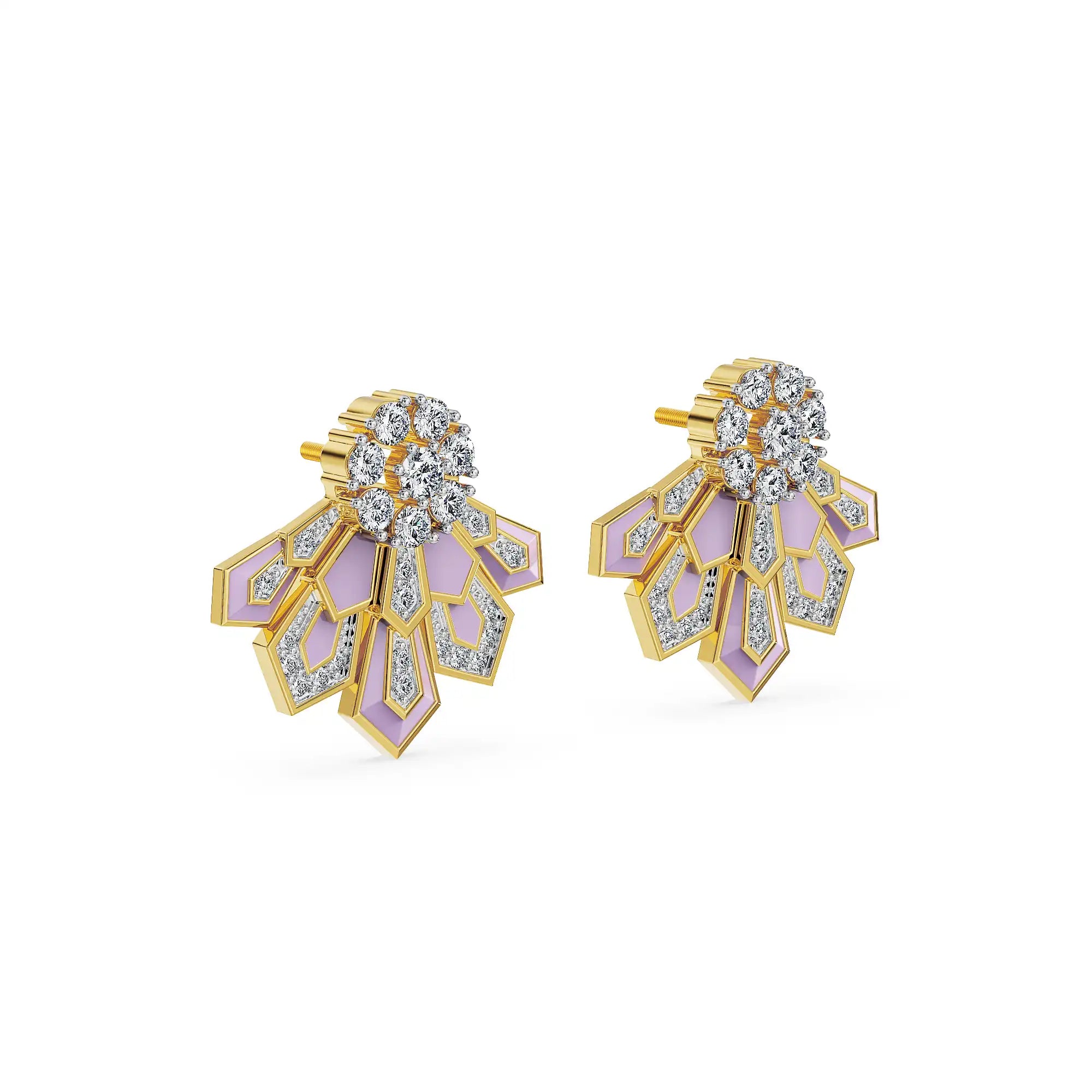 Lavender Cascade Lab Grown Diamond Earrings_in-stock