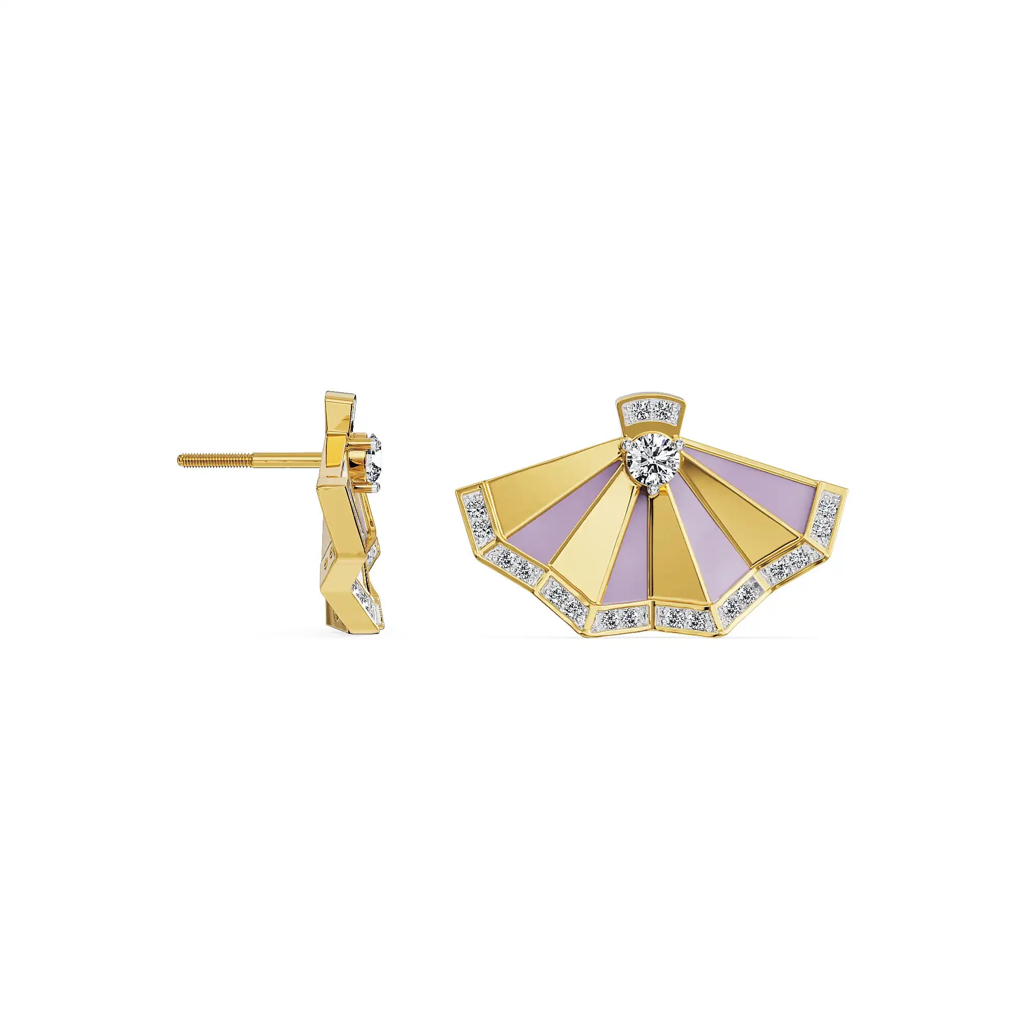 Lavender Gleam Lab Grown Diamond Earrings_in-stock