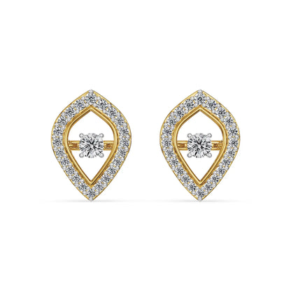 Dancing Diamond Lab Grown Earrings - top view