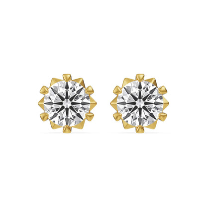 Floral Solitaire Hearts & Arrows Lab Grown Diamond Studs