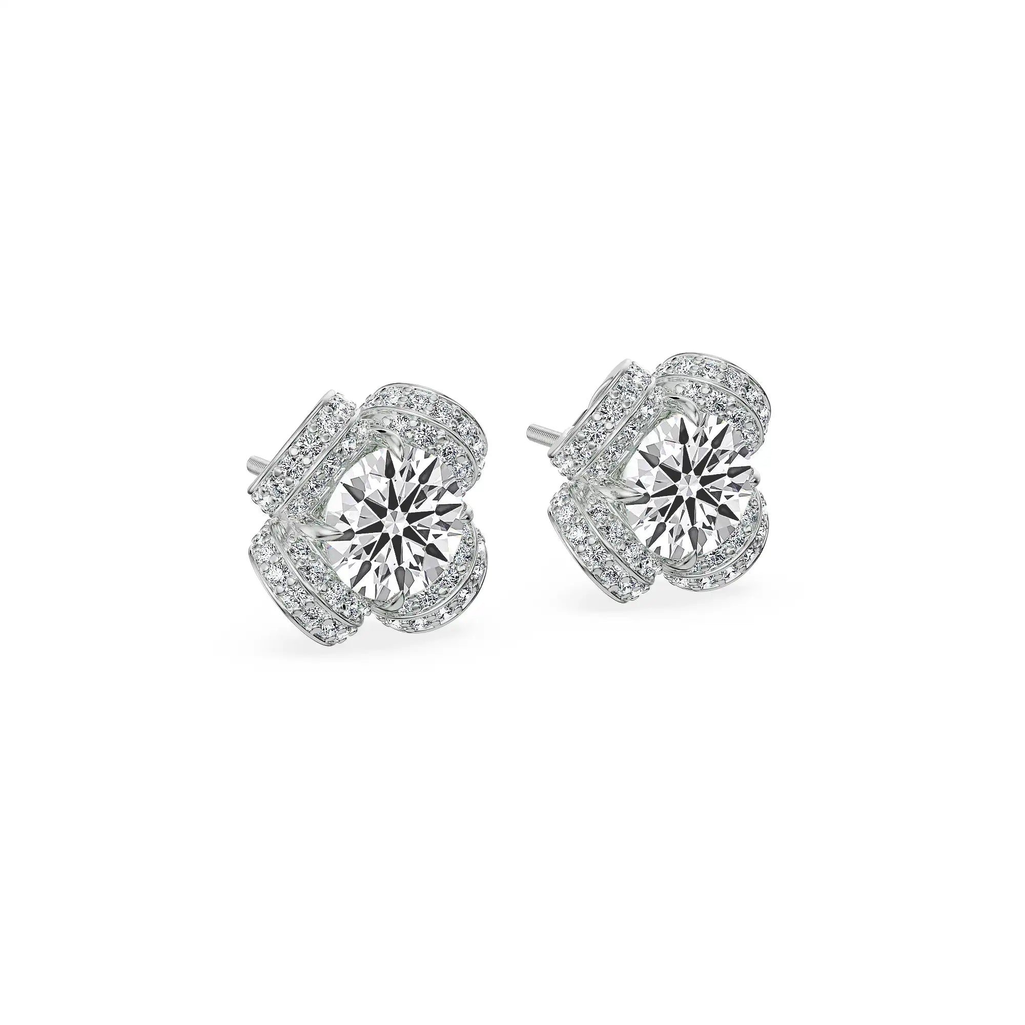 Floret Hearts & Arrows Lab Grown Diamond Earring