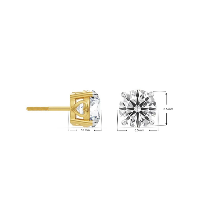 Brilliance Round Lab Grown Diamond Studs