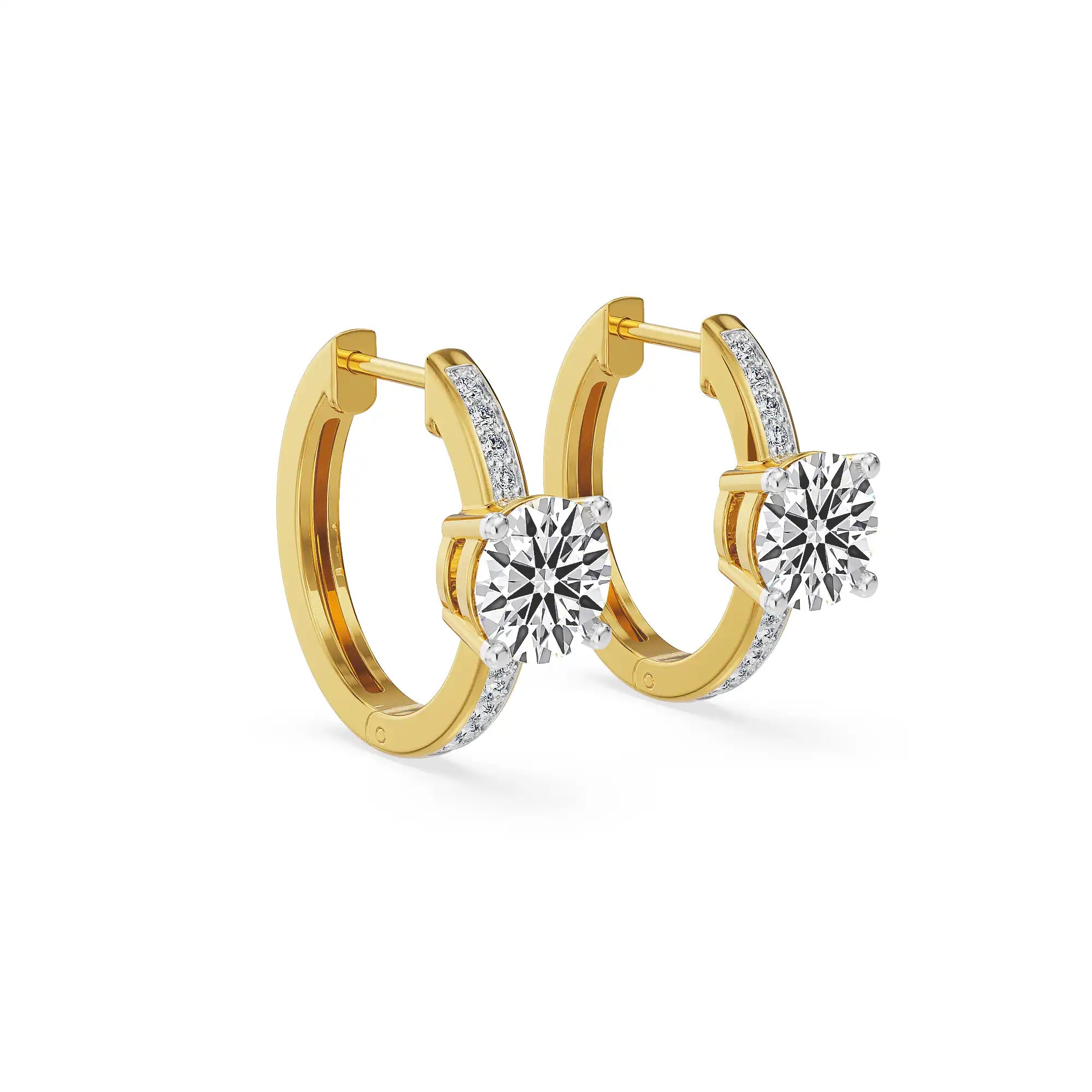 Magnolia Hearts & Arrows Lab Grown Diamond Hoops
