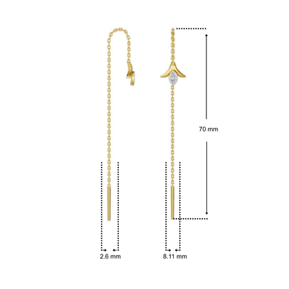 Sarayah Sui Dhaga Lab Grown Diamond Earrings