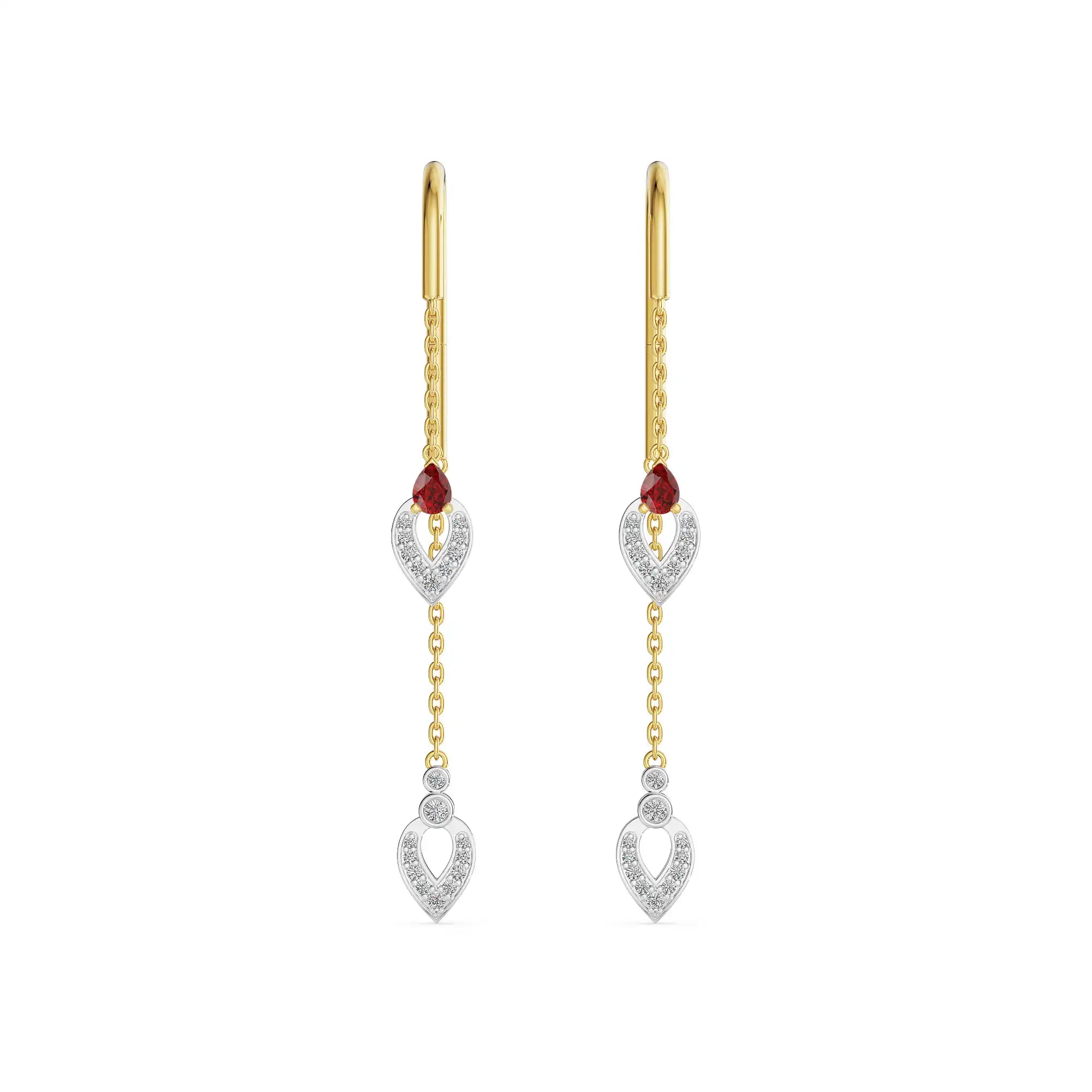 Rose Sui Dhaga Lab Grown Diamond Earrings