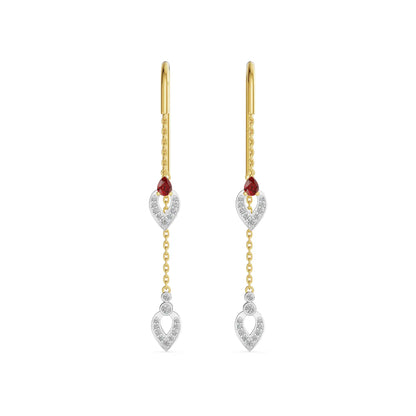 Rose Sui Dhaga Lab Grown Diamond Earrings
Front View