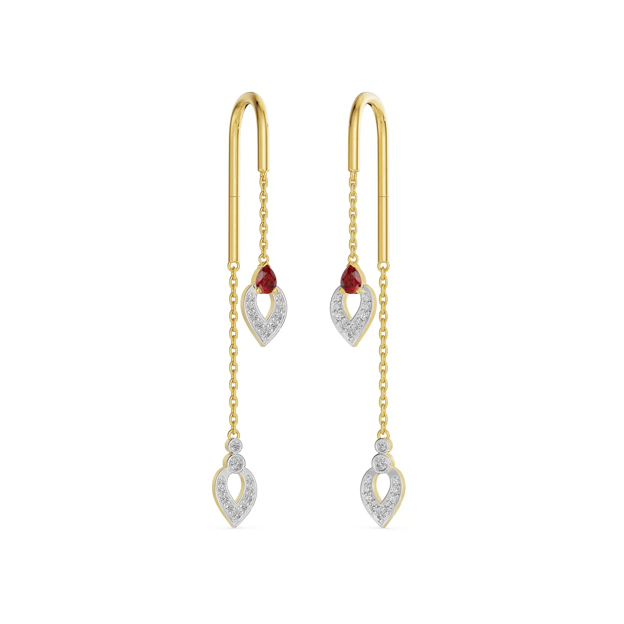 Rose Sui Dhaga Lab Grown Diamond Earrings