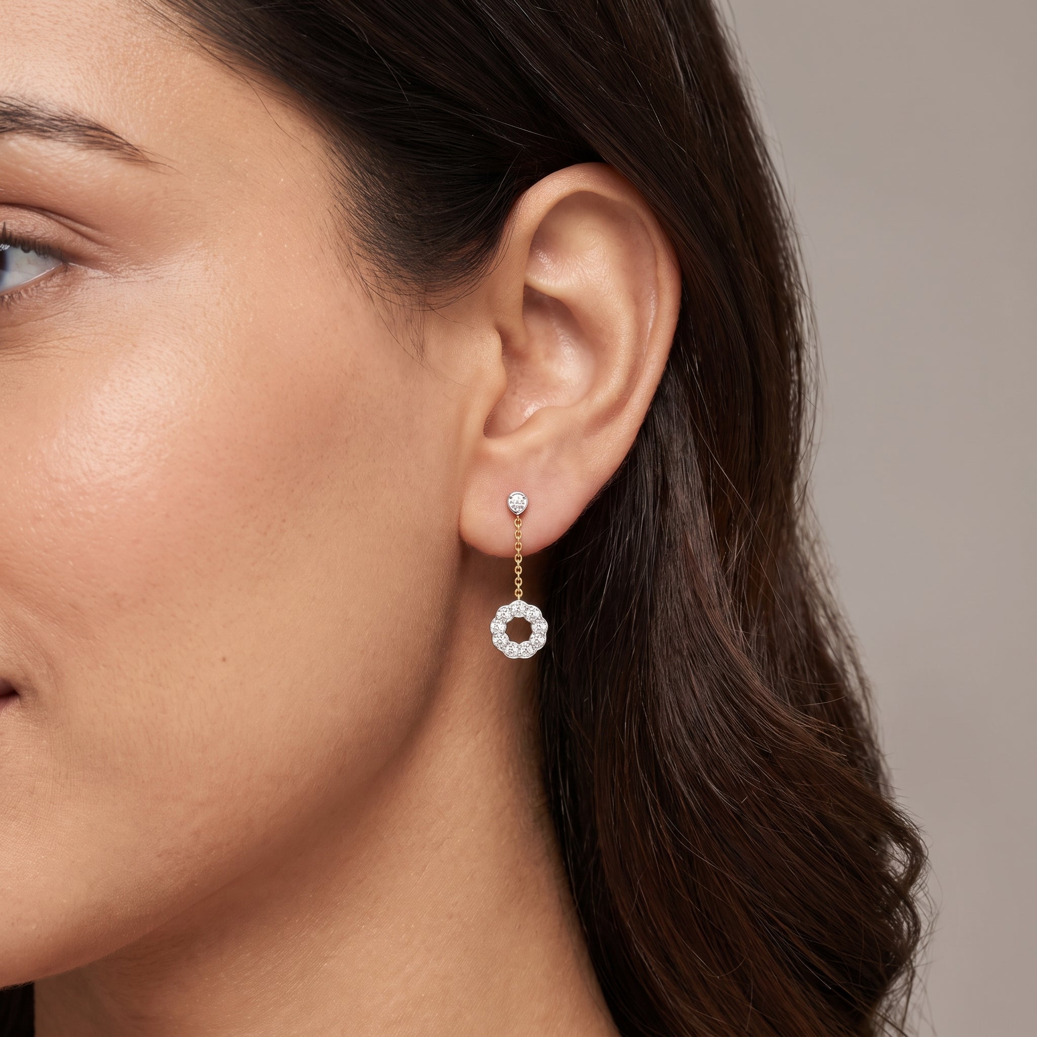 Symmetry Dual Aura Lab Grown Diamond Earrings
