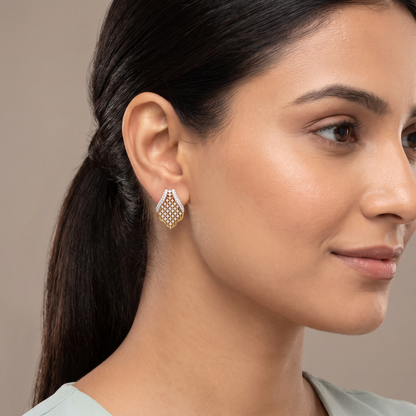 Honeycomb Glow Lab Grown Diamond Earrings