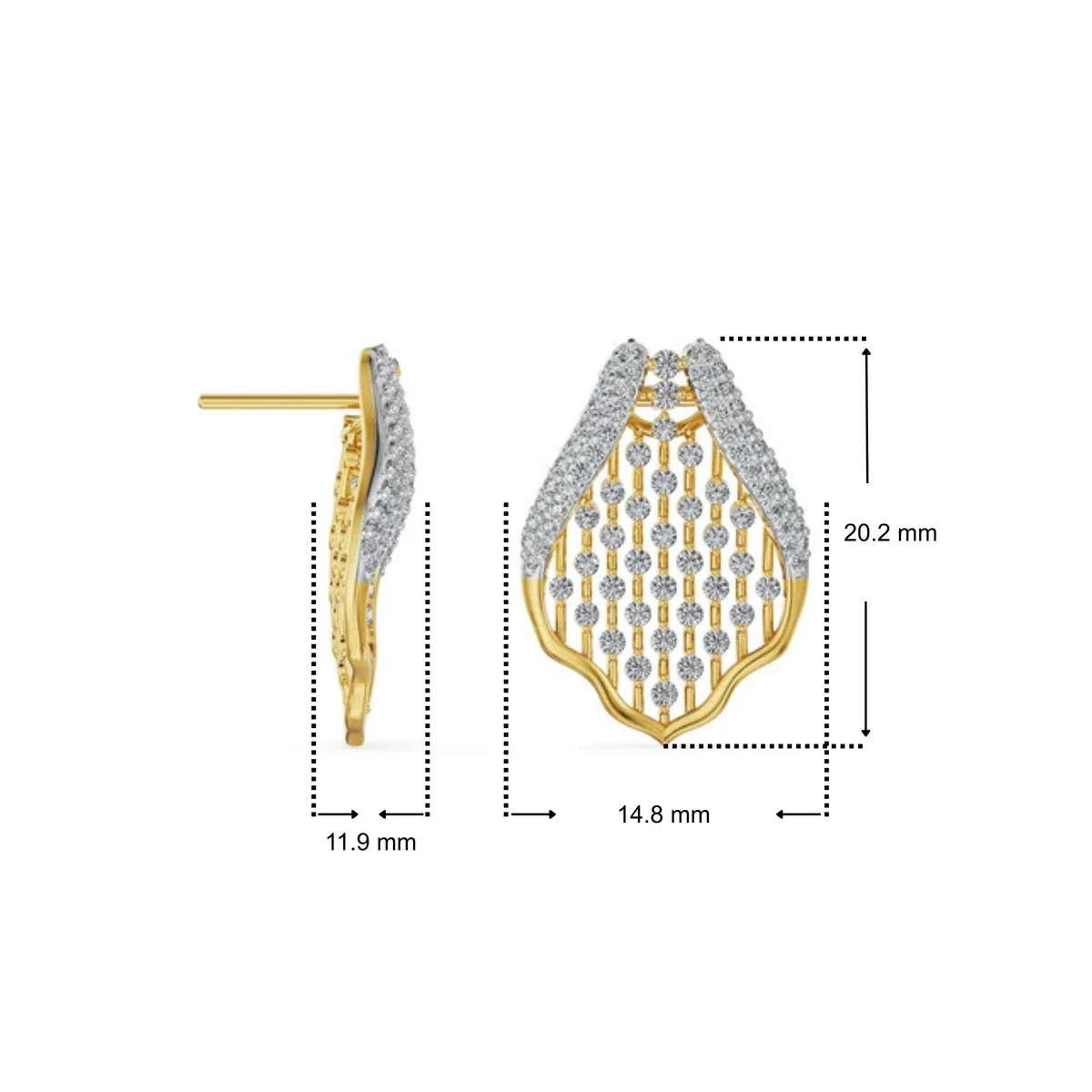 Honeycomb Glow Lab Grown Diamond Earrings