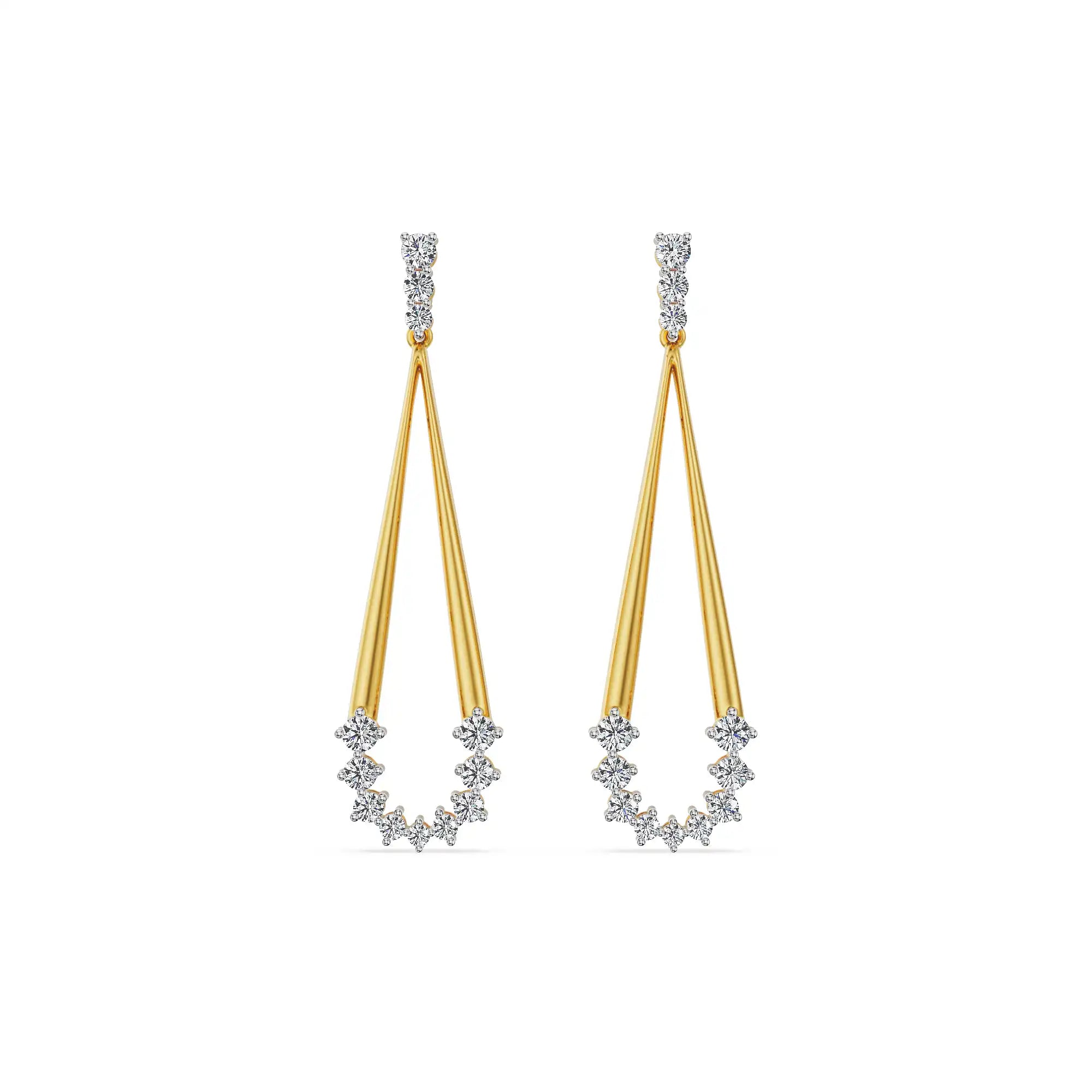 Aria Tiered Drop Lab Grown Diamond Earrings