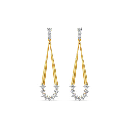 Aria Tiered Drop Lab Grown Diamond Earrings