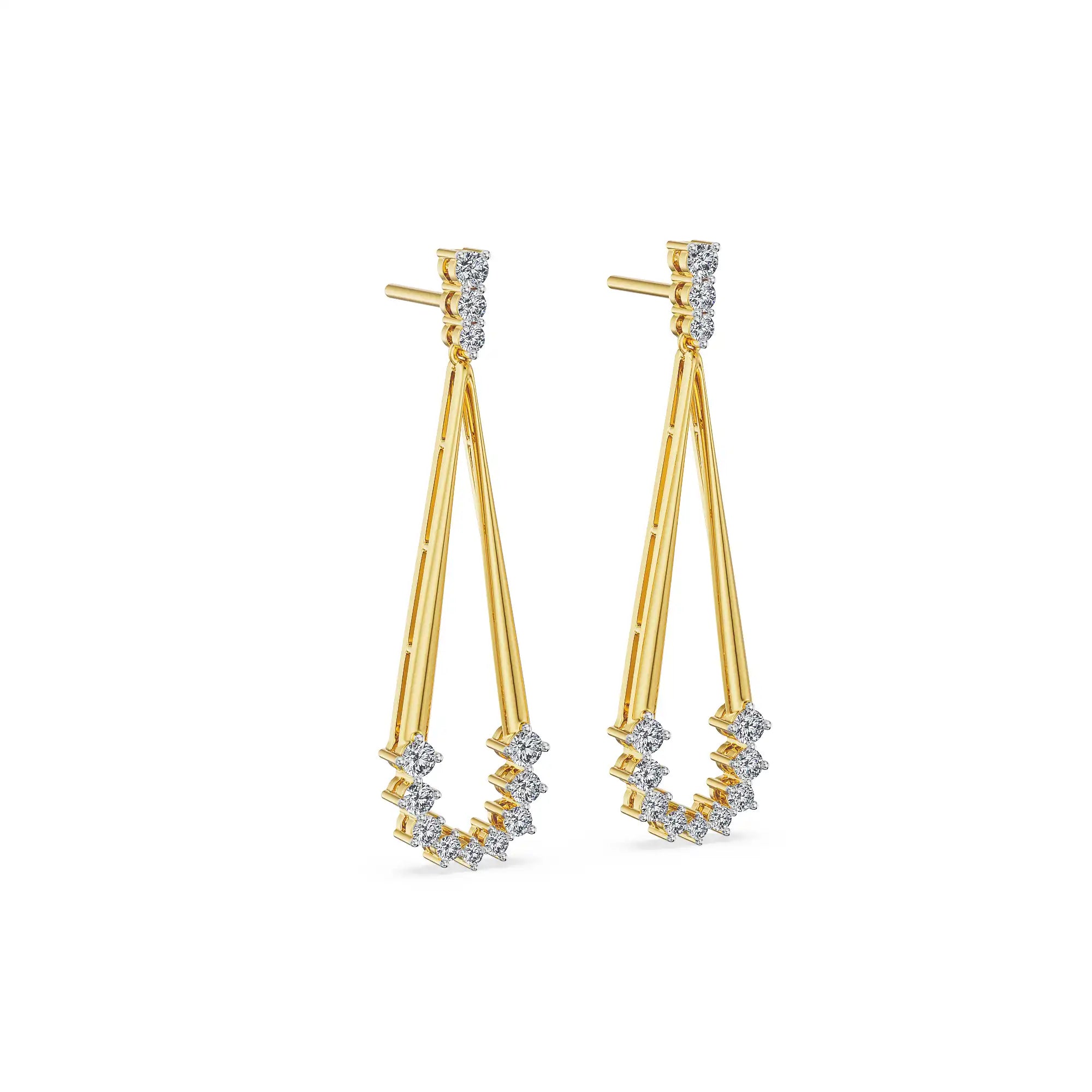Aria Tiered Drop Lab Grown Diamond Earrings