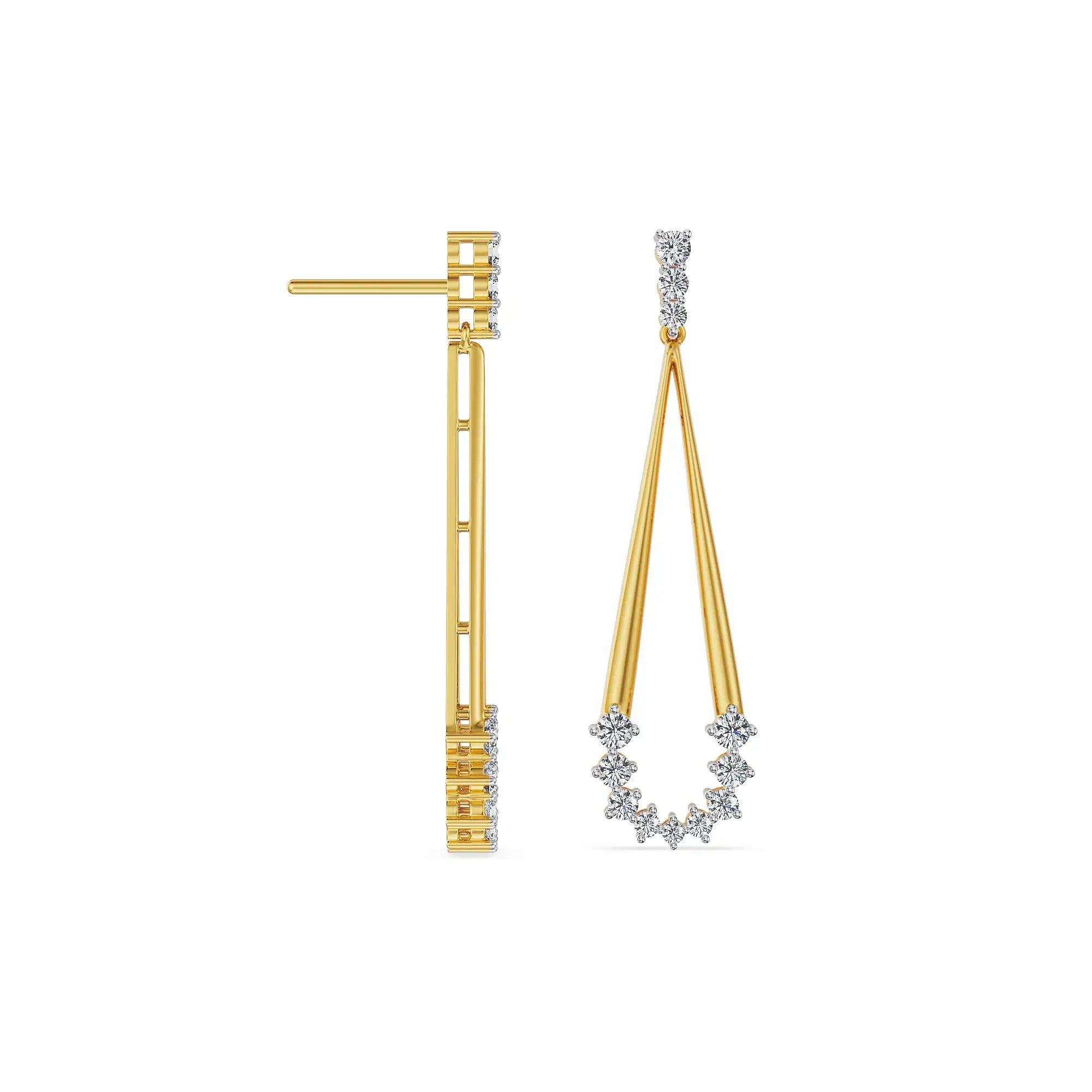 Aria Tiered Drop Lab Grown Diamond Earrings