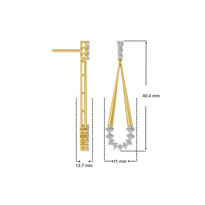 Aria Tiered Drop Lab Grown Diamond Earrings
