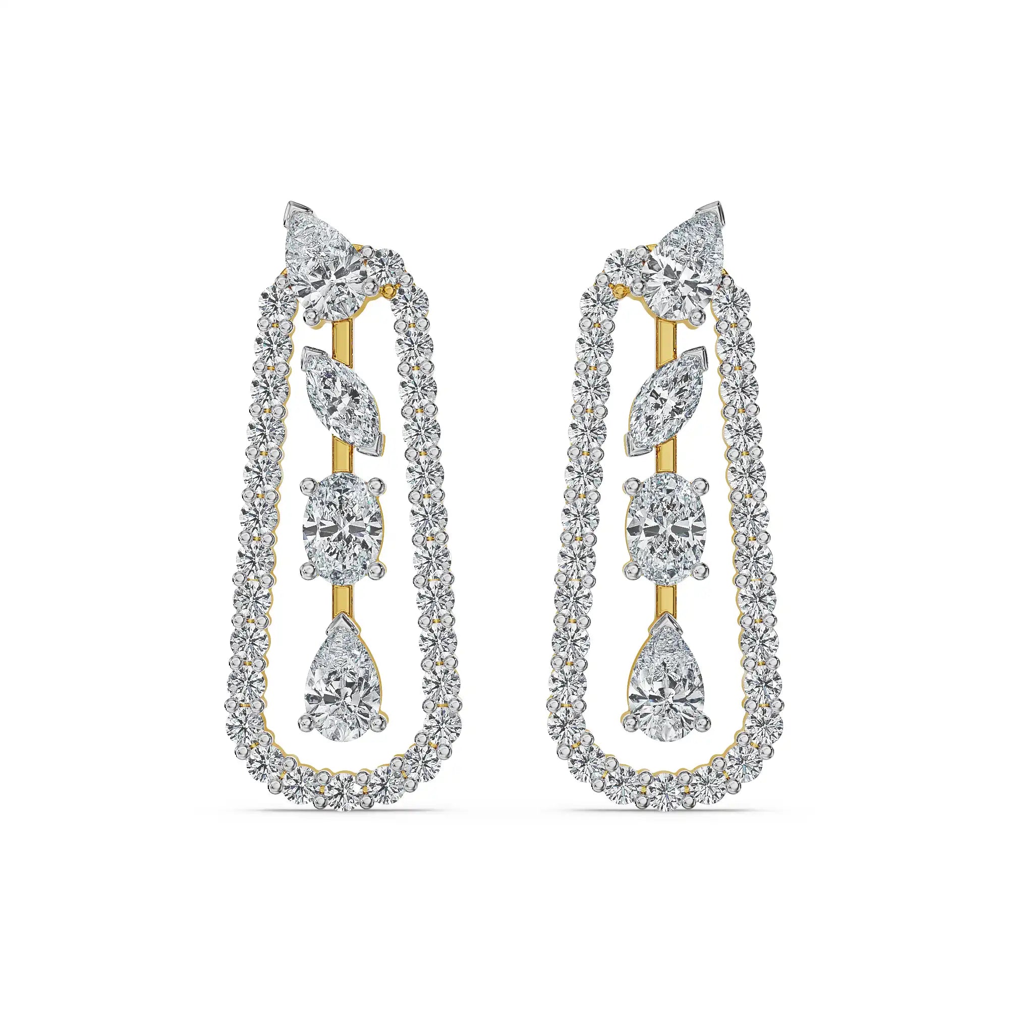 Infinity Frame Lab Grown Diamond Drop Earrings
