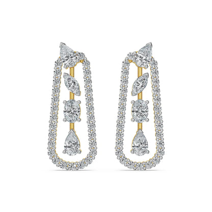 Infinity Frame Lab Grown Diamond Drop Earrings