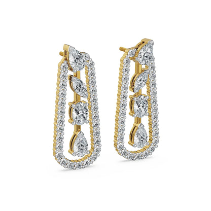 Infinity Frame Lab Grown Diamond Drop Earrings