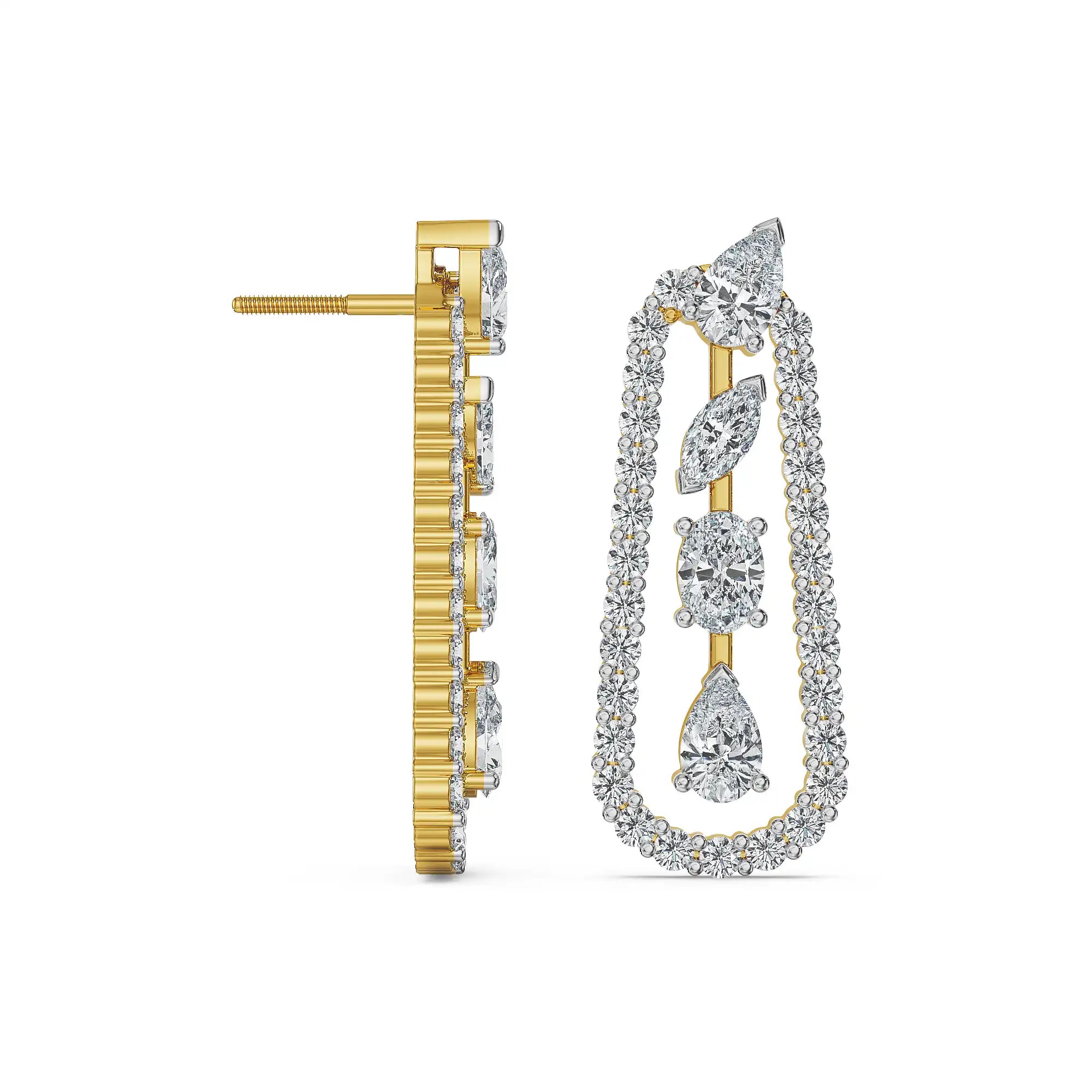 Infinity Frame Lab Grown Diamond Drop Earrings