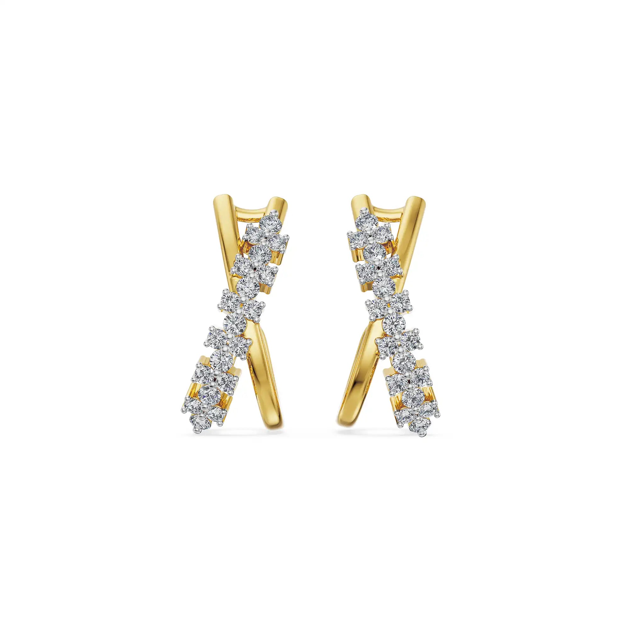 Spiral Crush Lab Grown Diamond Earrings