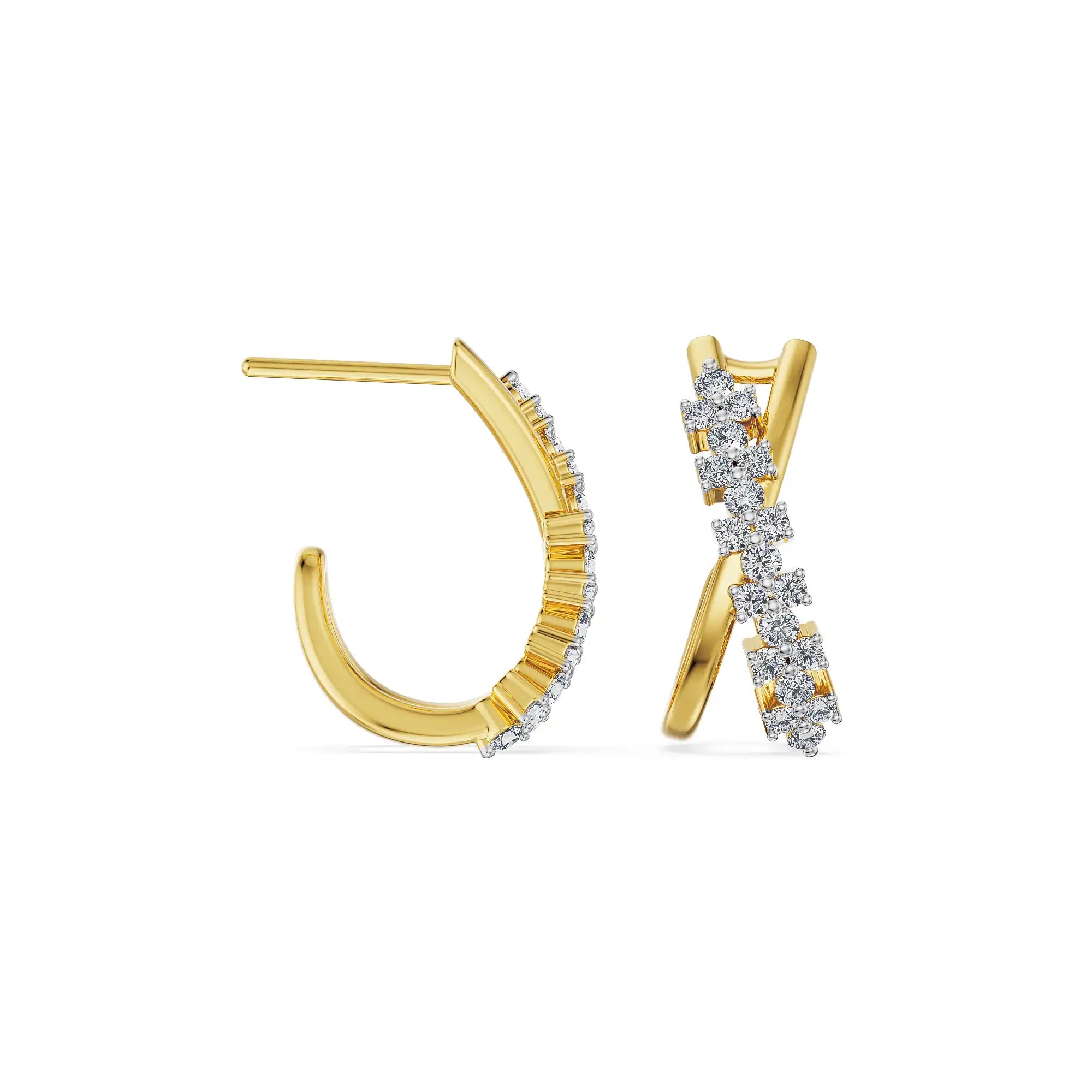 Spiral Crush Lab Grown Diamond Earrings