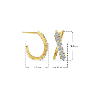 Spiral Crush Lab Grown Diamond Earrings