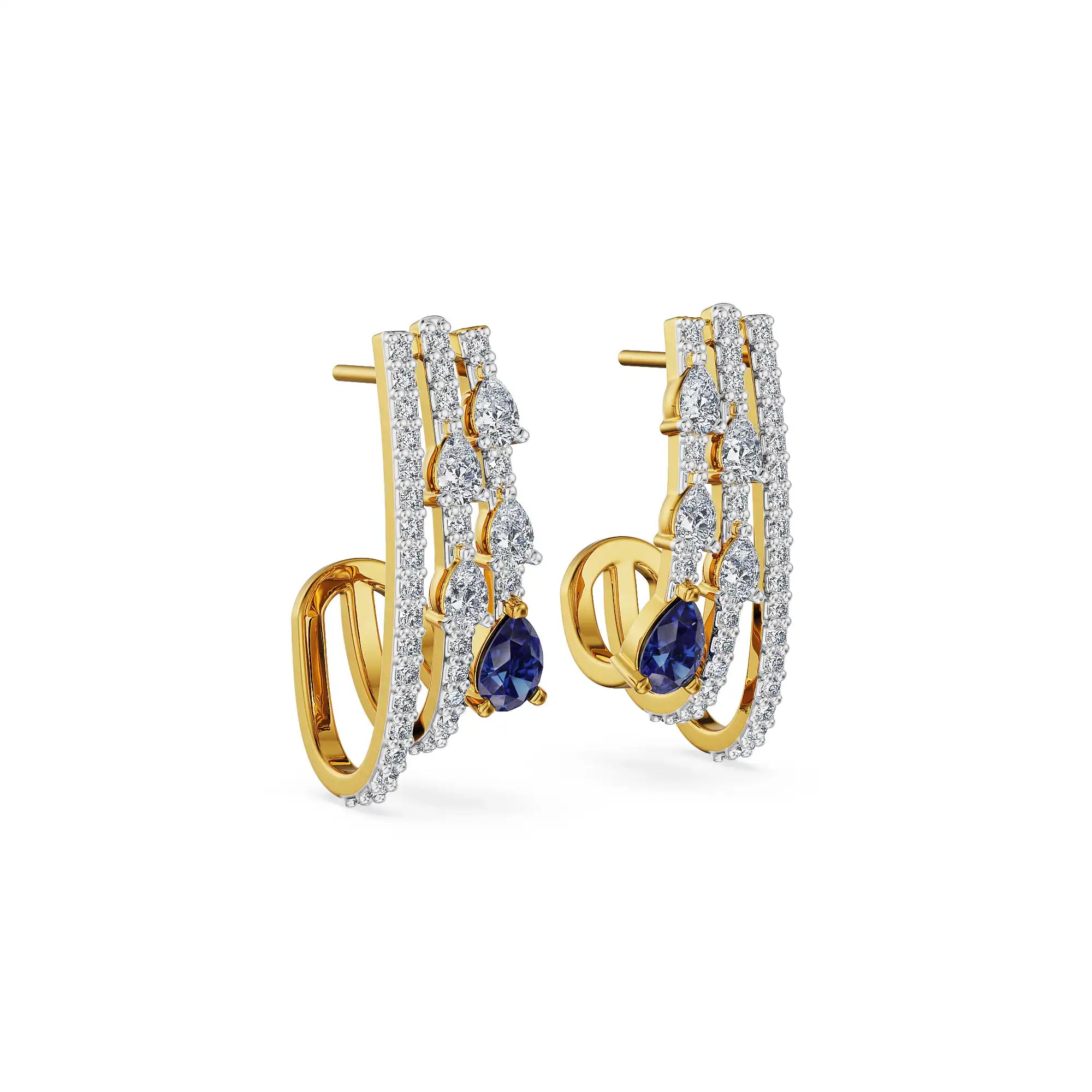 Rhythmic Flow Lab Grown Diamond Earrings