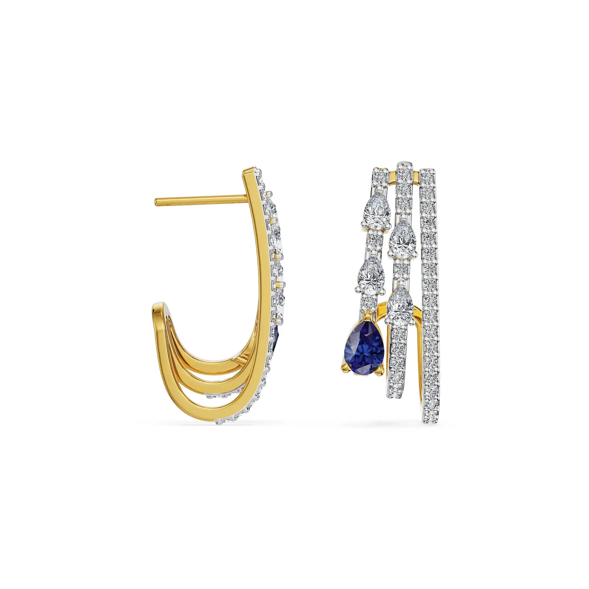 Rhythmic Flow Lab Grown Diamond Earrings