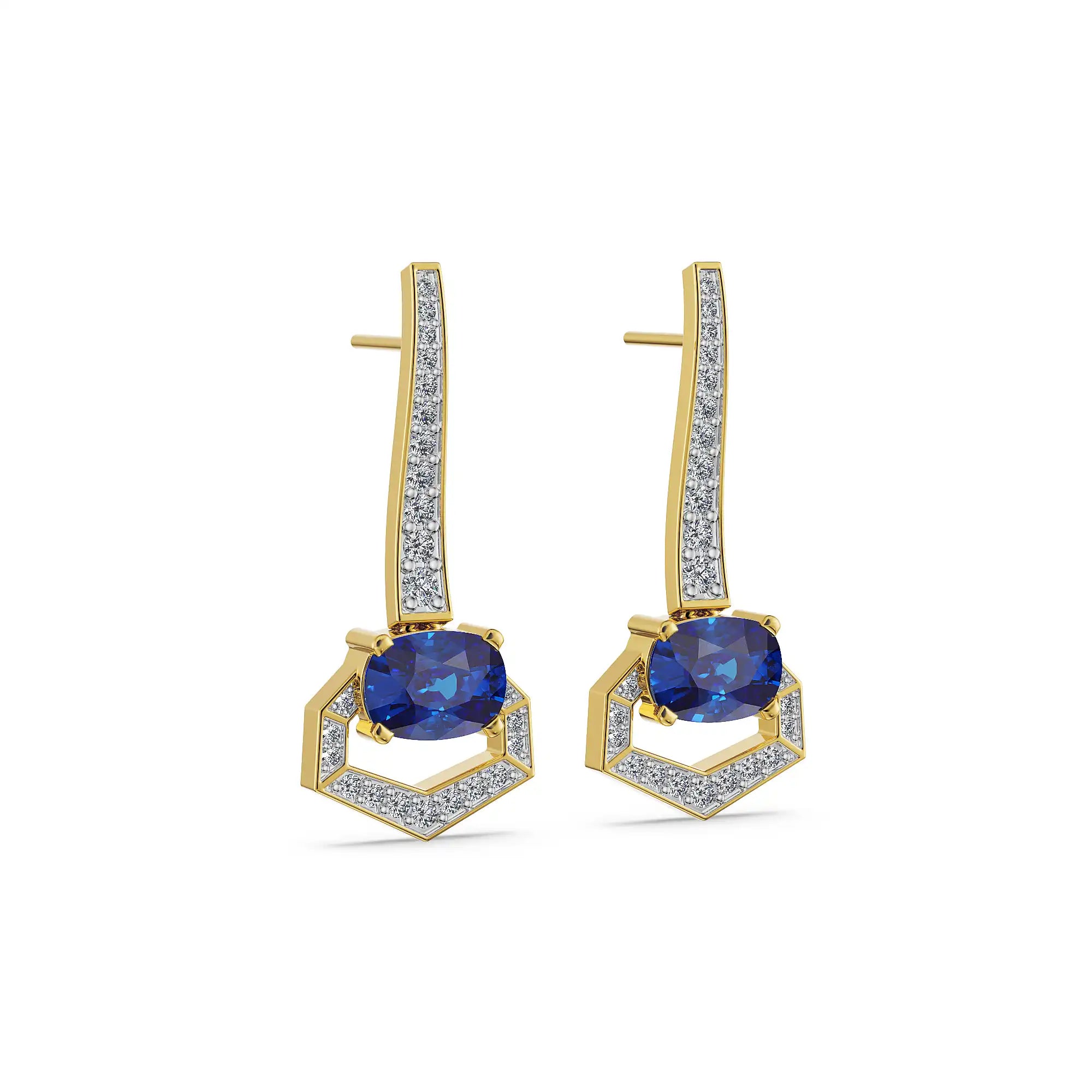 Icy Blue Lab Grown Diamond Drop Earrings