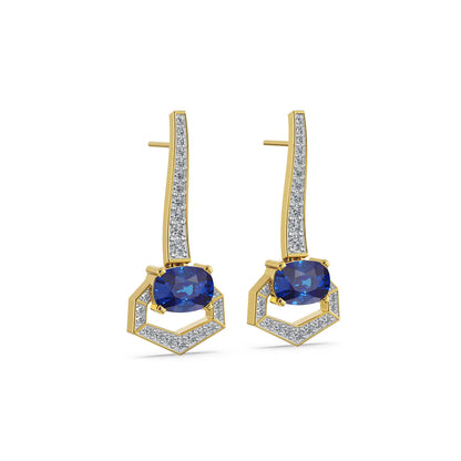 Icy Blue Lab Grown Diamond Drop Earrings