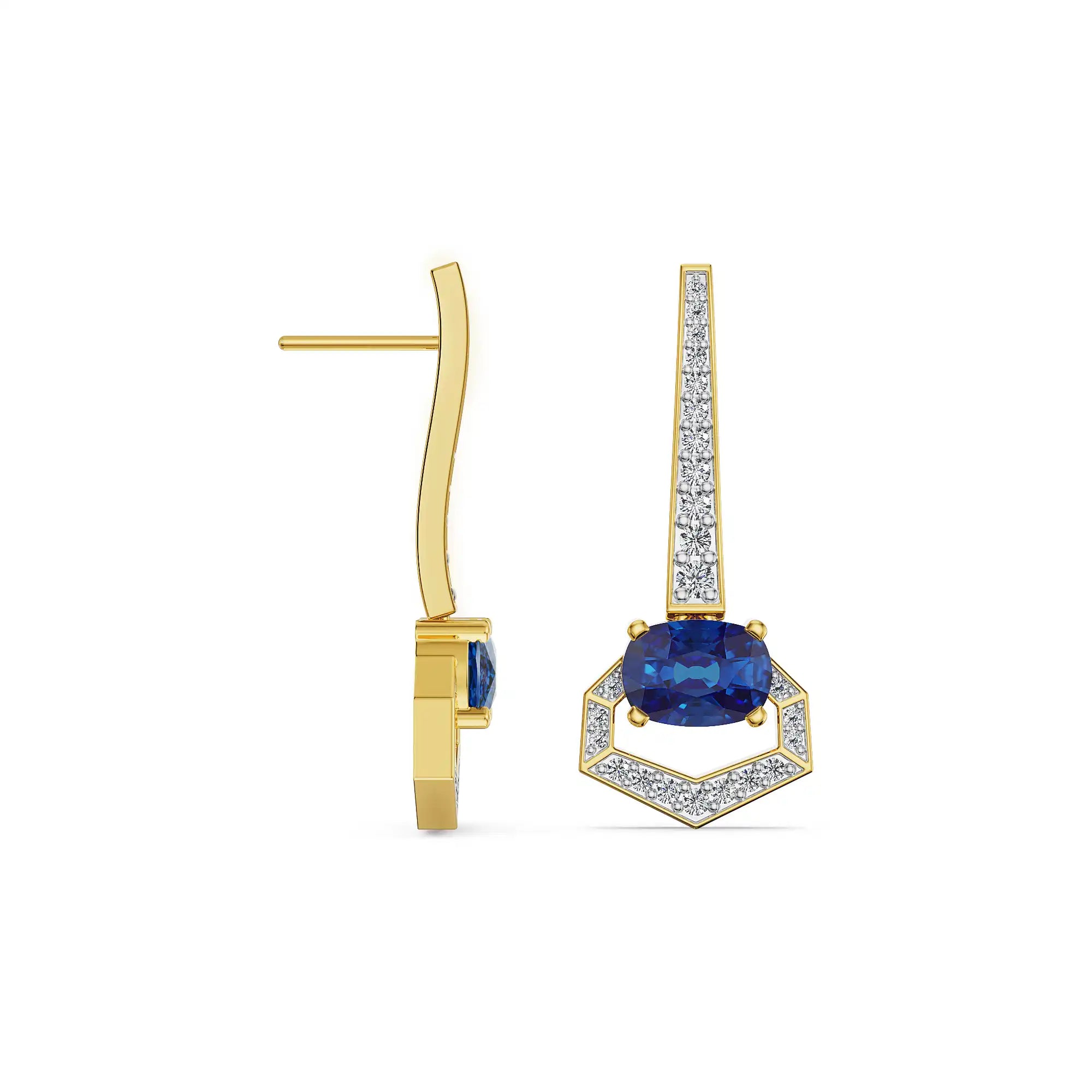 Icy Blue Lab Grown Diamond Drop Earrings
