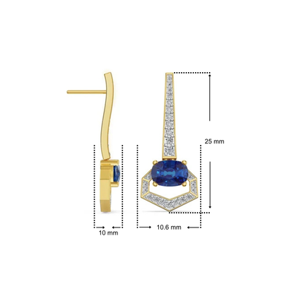 Icy Blue Lab Grown Diamond Drop Earrings