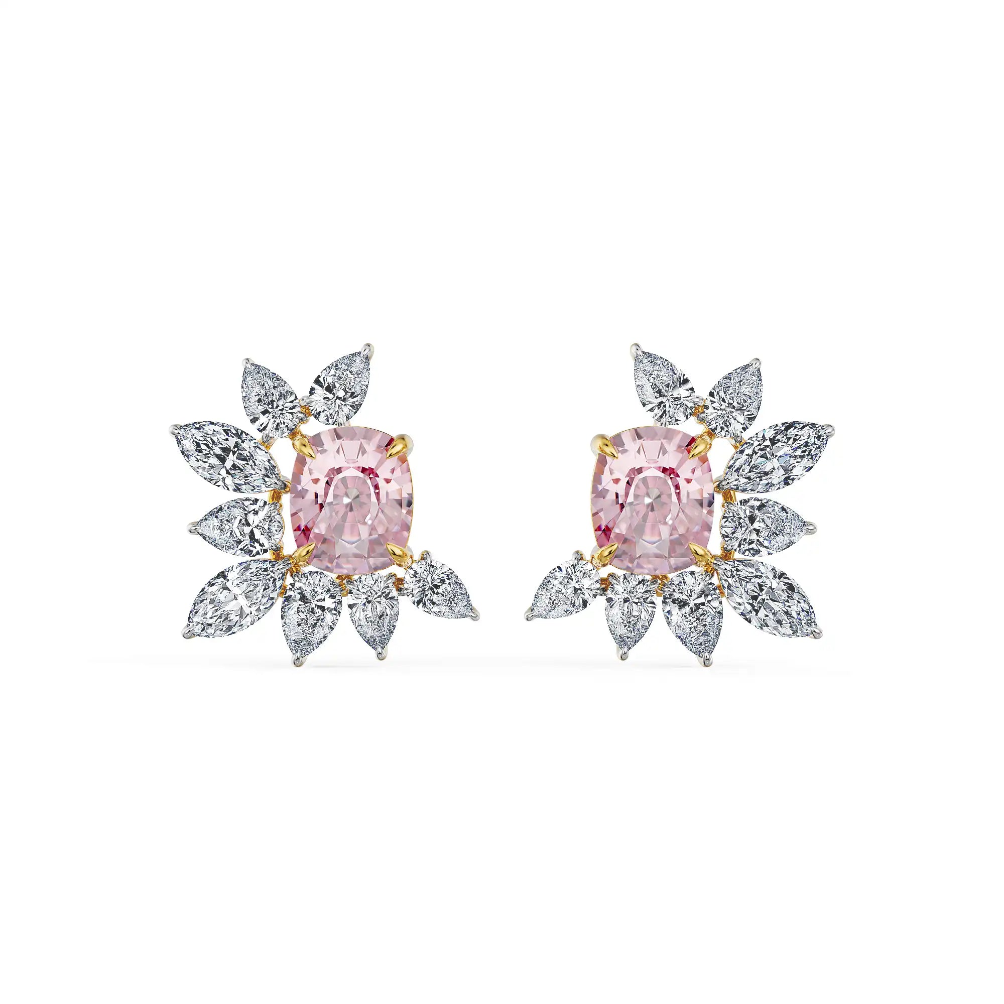 Pink Bloom Lab Grown Diamond Earrings