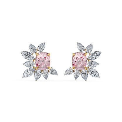 Pink Bloom Lab Grown Diamond Earrings