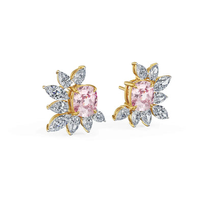 Pink Bloom Lab Grown Diamond Earrings