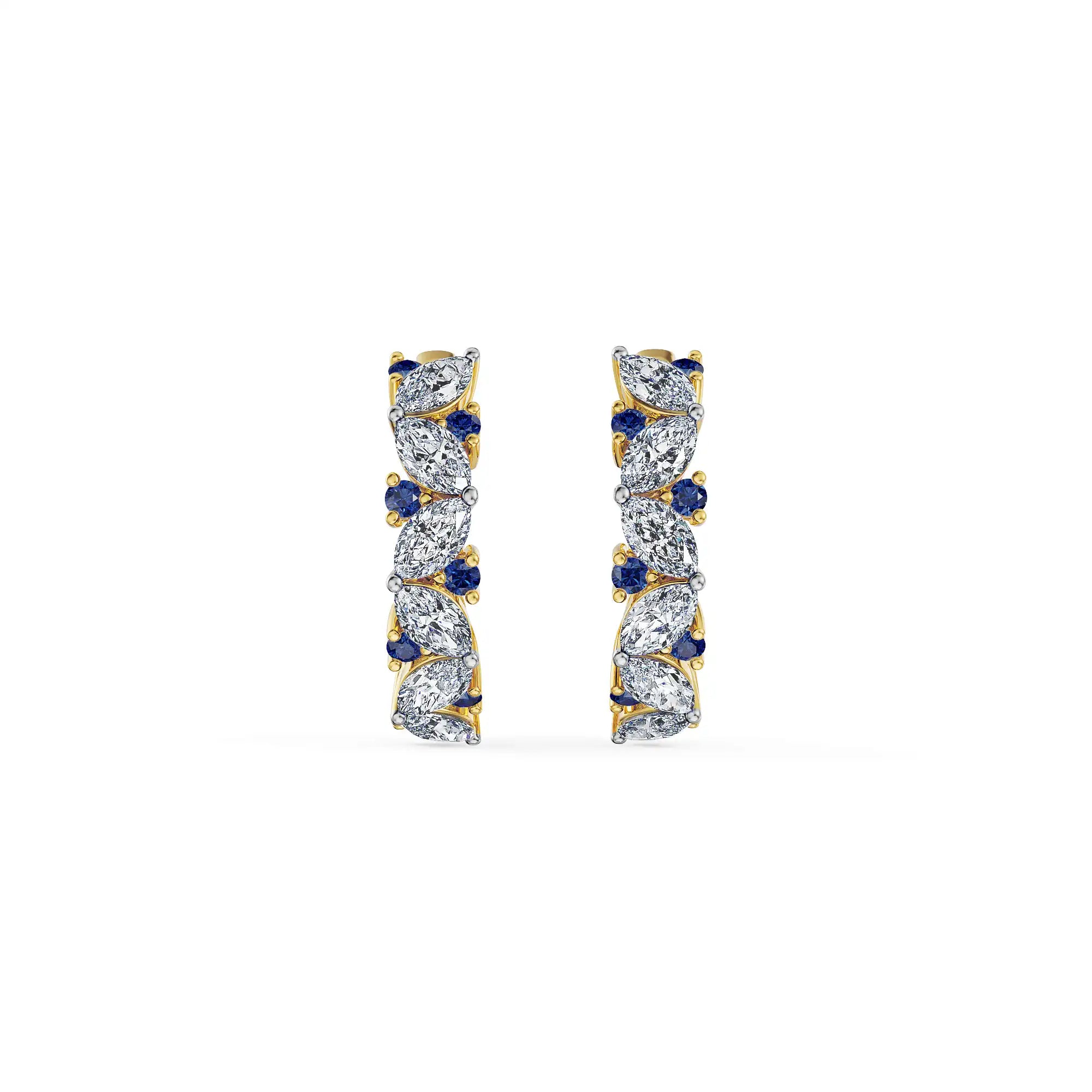 Marquise Glow Lab Grown Diamond Hoop Earrings