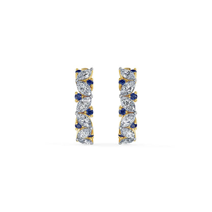 Marquise Glow Lab Grown Diamond Hoop Earrings