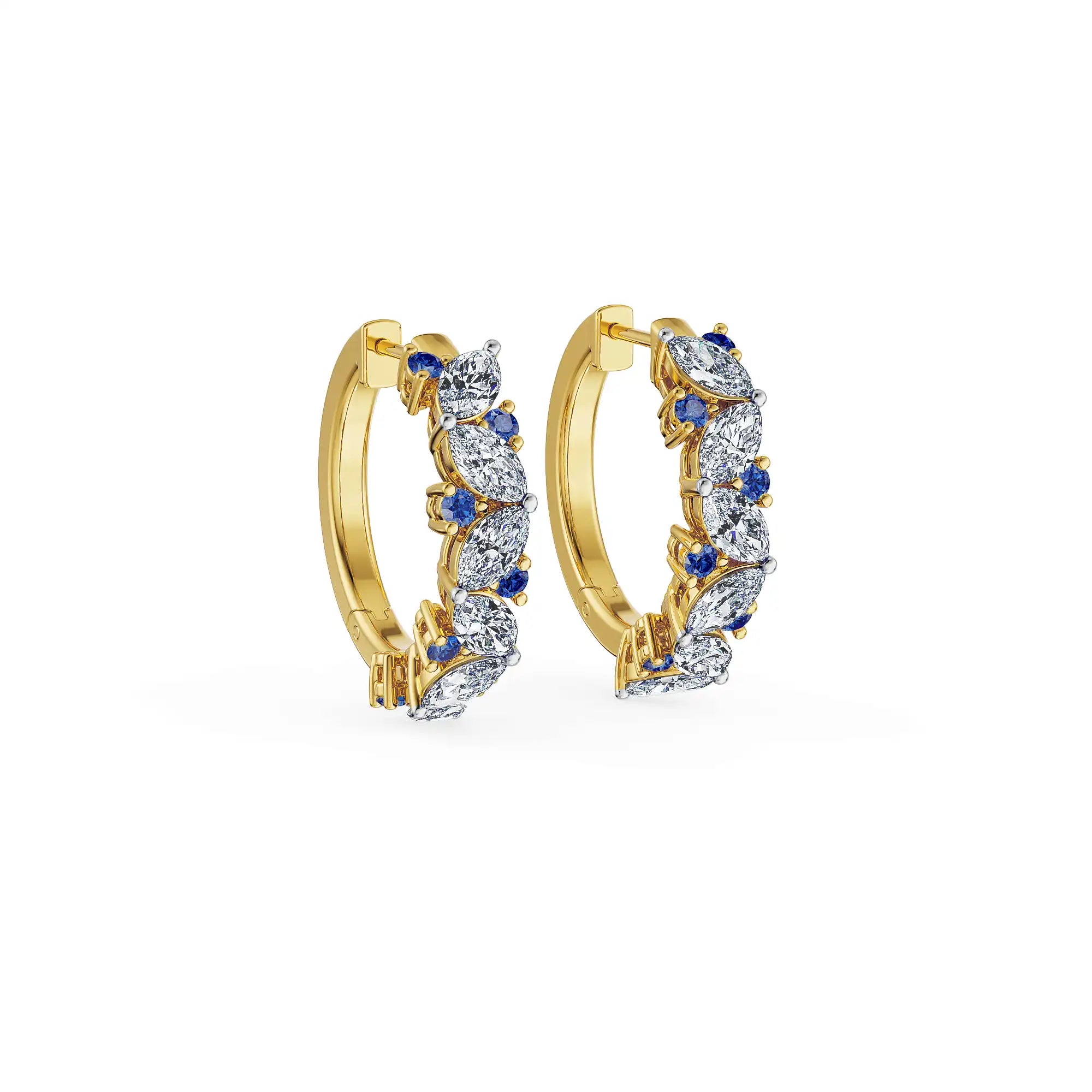 Marquise Glow Lab Grown Diamond Hoop Earrings