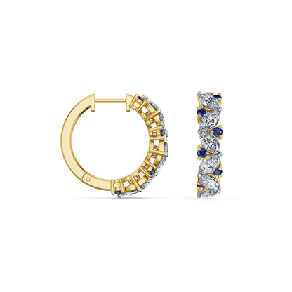 Marquise Glow Lab Grown Diamond Hoop Earrings