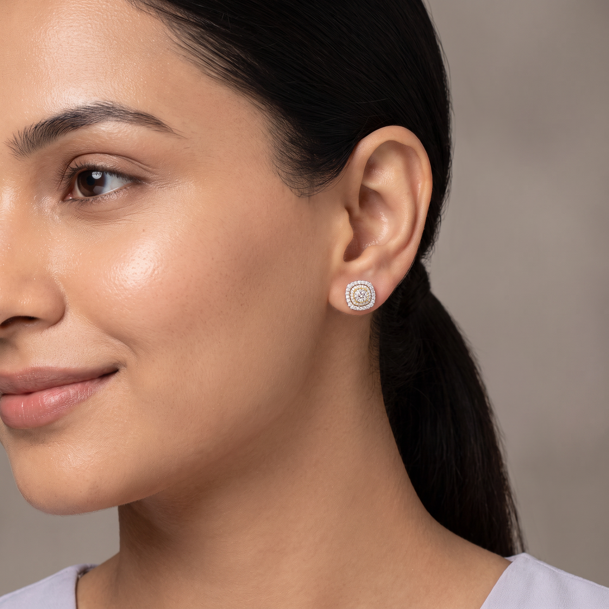 Orbit Halo Lab Grown Diamond Studs