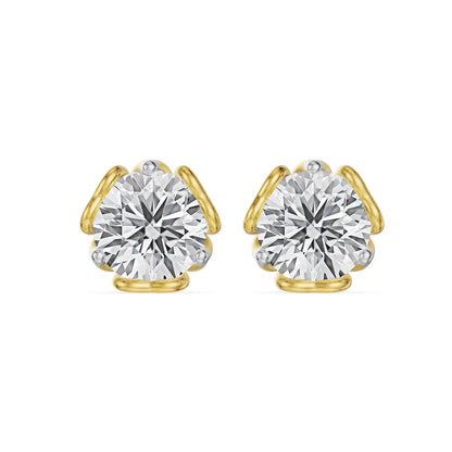 1 CT Love Heart Solitaire Lab Diamond Studs