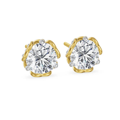 1 CT Love Heart Solitaire Lab Diamond Studs