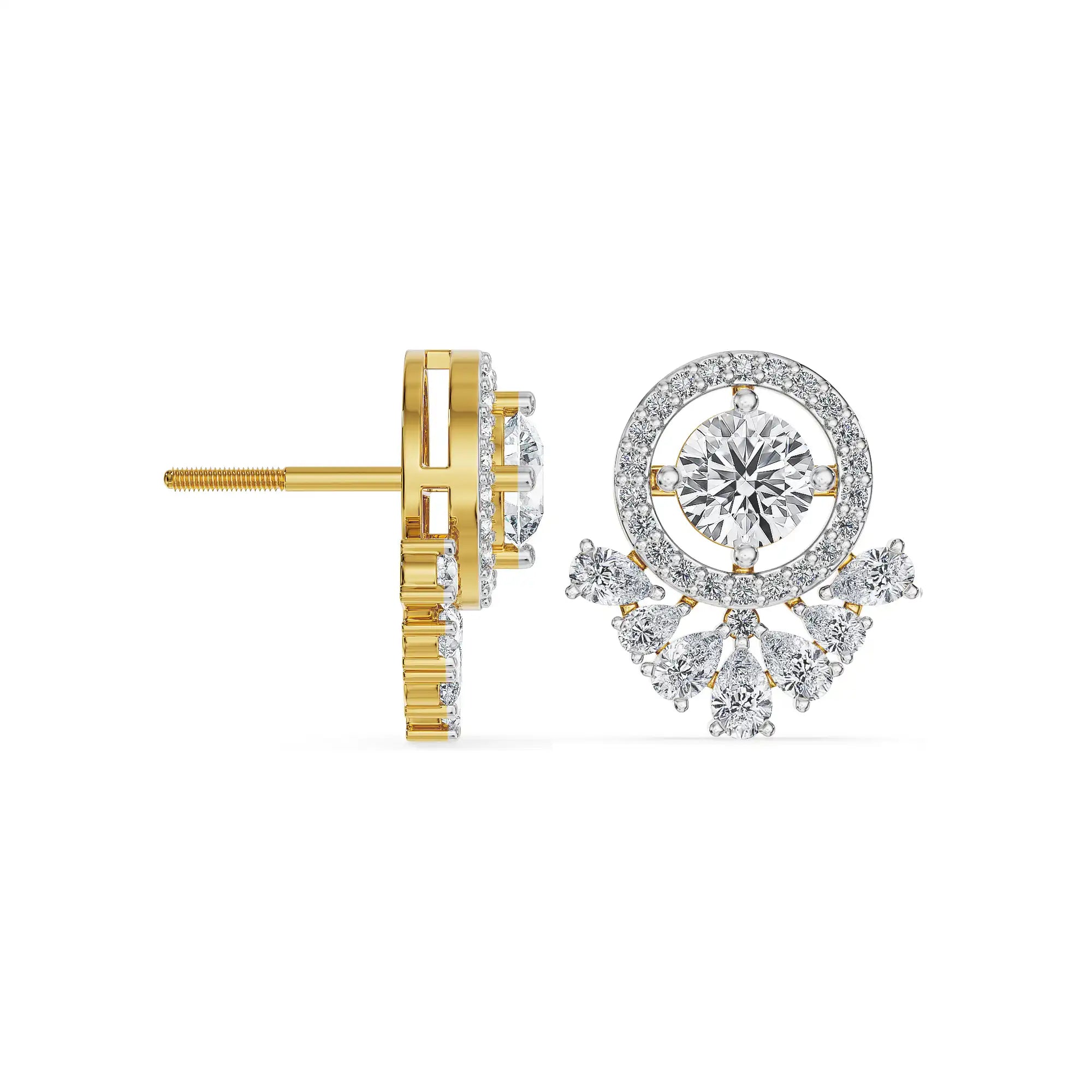 Radiant Bloom Lab Grown Diamond Studs