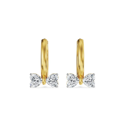 Bow Tie Lab Grown Diamond Hoops