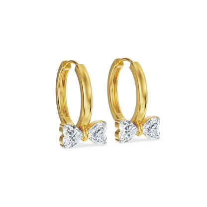 Bow Tie Lab Grown Diamond Hoops