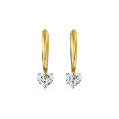 Radiant Heart Lab Grown Diamond Earrings