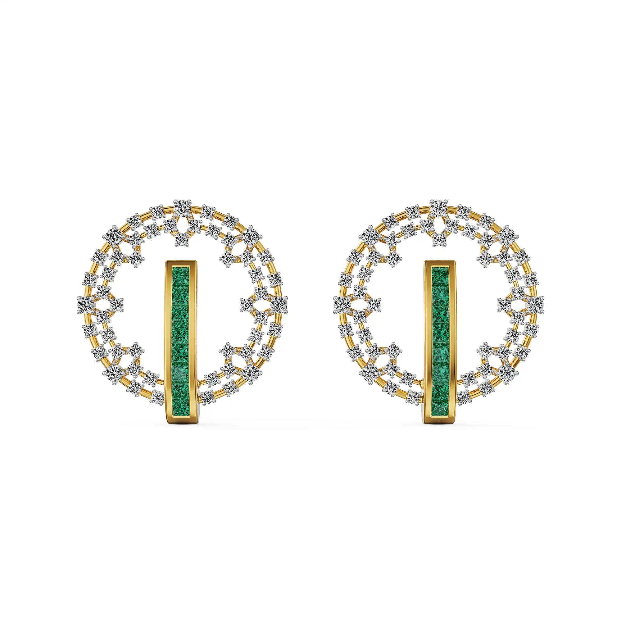 Emerald Orbit Lab Grown Diamond Earrings