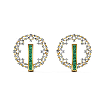 Emerald Orbit Lab Grown Diamond Earrings