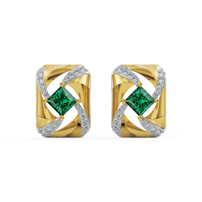 Royale Emerald Lab Grown Diamond Earrings